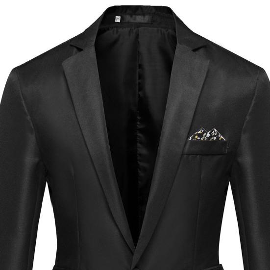 Blazer Casual da Uomo alla Moda con un Bottone e Risvolto, Manica Lunga, Tasca Decorativa, Giacca Completo, Abbigliamento da Lavoro