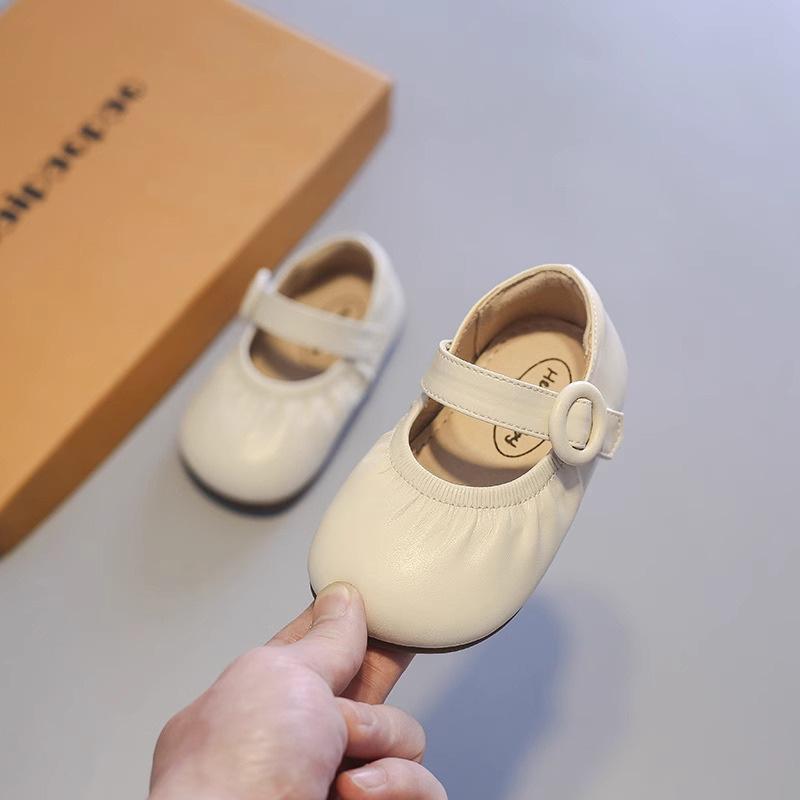 Baby girl shoes, new spring and autumn princess shoes0—3Fashionable toddler shoes for girls aged 1-3 years old, soft-soled walking shoes for 15 бежевый