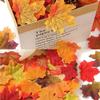 100Pcs DIY Silk Maple Leaf Party Scene Autumn Leaves Decoration Simulation Plant Leaves  Home Decor