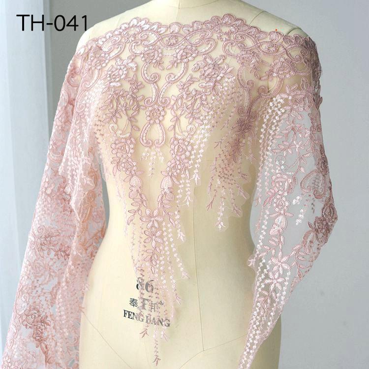 Multi-Colored Sequins Embroidered Lace Accessories, Wedding Dress Handmade Diy Material Clothing Veil Jewelry Decorative Lace