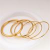 18K Gold Plated Stainless Steel Waterproof Minimalist Bangle Bracelet  Hypoallergenic Cuff Jewelry Set