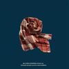 Christmas Red Plaid Couple Scarf - Imitation Cashmere Neck Warmer, Korean Style Autumn/Winter Accessory