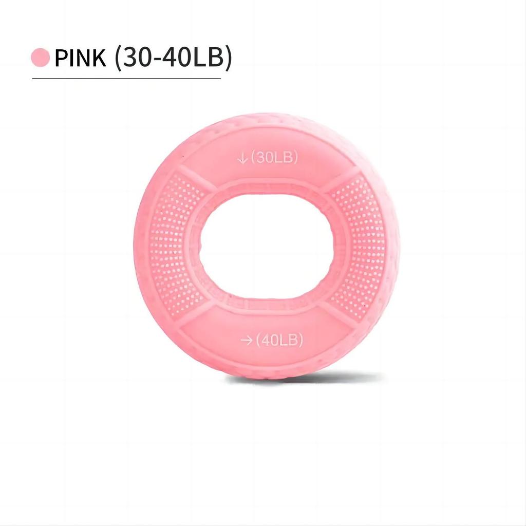 Striped Double Strength Silicone Hand Gripper - Exercise Fitness Trainer Ring