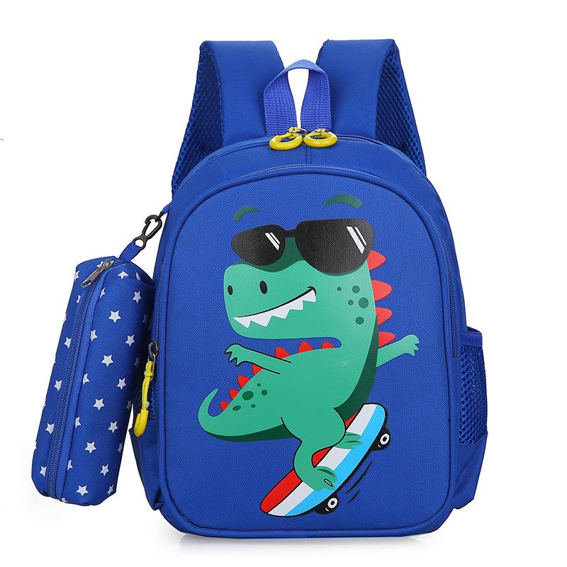 Kids' Cartoon Print Lightweight Backpack with Spine Protection - Ideal for Kindergarten To Elementary School
