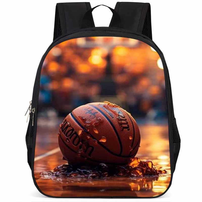 Sac à dos scolaire élégant Basketball 15 pouces Grande capacité Léger Pour Garçons et Filles