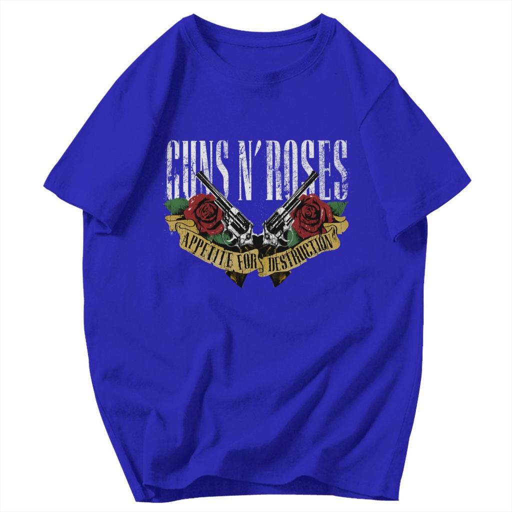 Men T Shirt Guns N Roses Band Fans Gifts Y2K Graphic Tees Unisex Clothing T Shirts