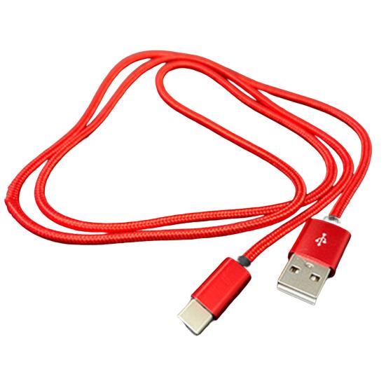 

Прочный штекер кабеля для передачи данных. Износостойкий. Быстрая зарядка. Type-C красный