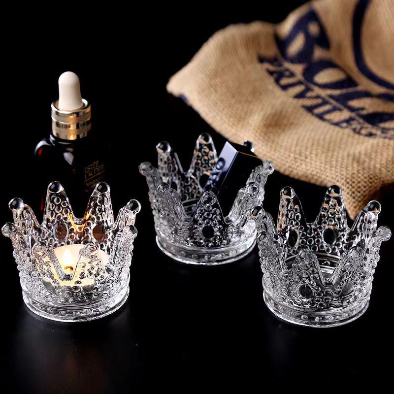 Luxury Crystal Glass Candlestick for Elegant Candlelight Dinner Atmosphere