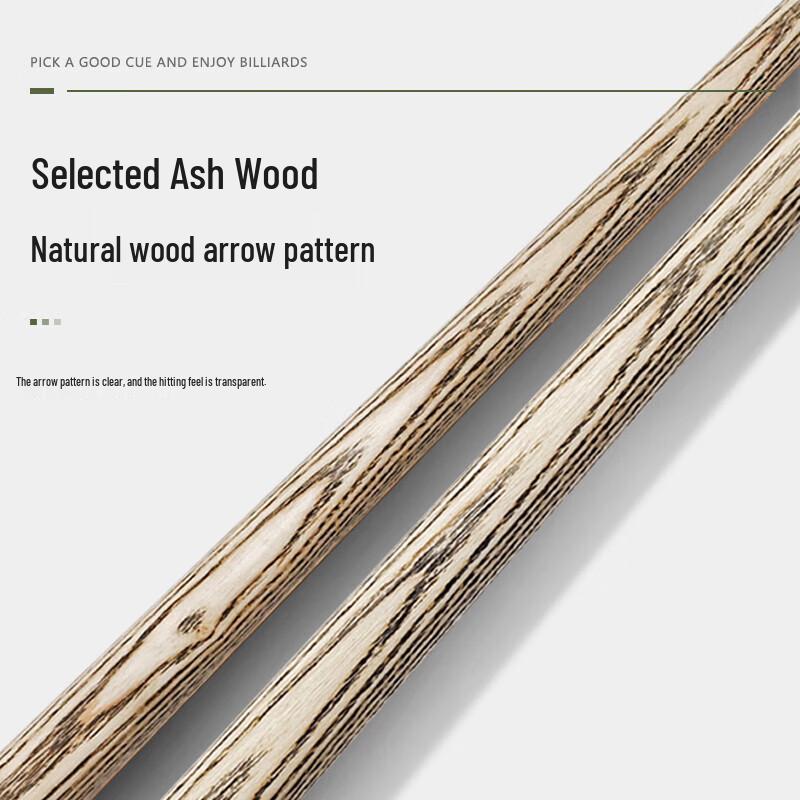 INVUI 3/4 Split Ash Wood Billiard Cue Stick