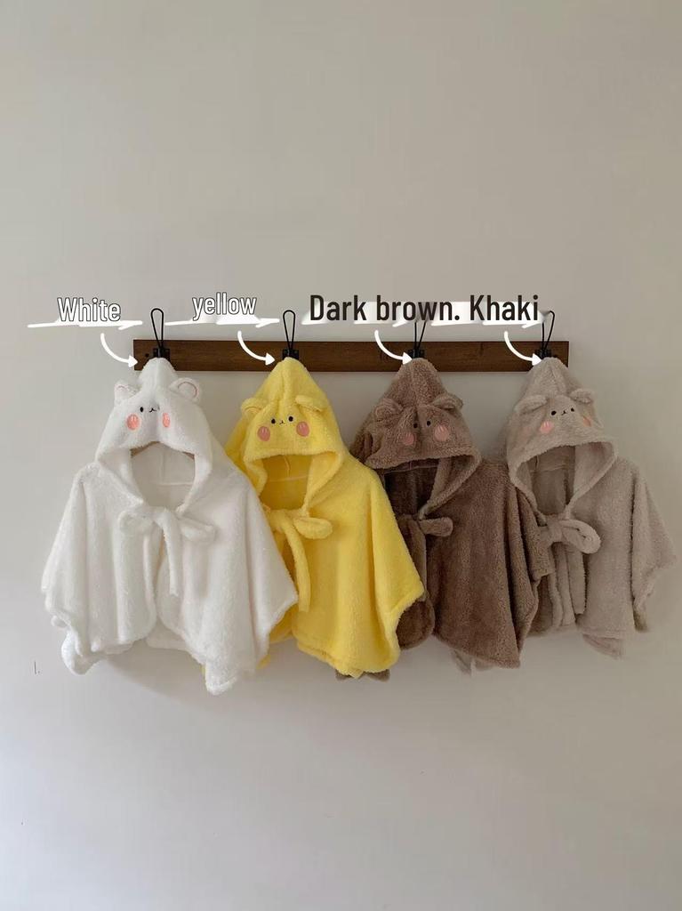 2025 Trendy Winter Hooded Shawl Cape: Thickened Bathrobe Blanket for Office, Cute Student Style.