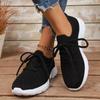 Atmungsaktive Strick-Laufschuhe für Damen Leichte rutschfeste Freizeitsneaker Damen zum Hineinschlüpfen Sportschuhe zum Gehen