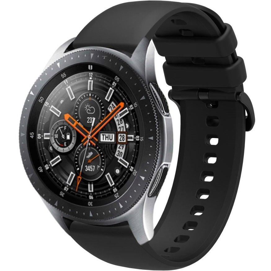 Universal Silicone Strap 22mm, Smooth, Black