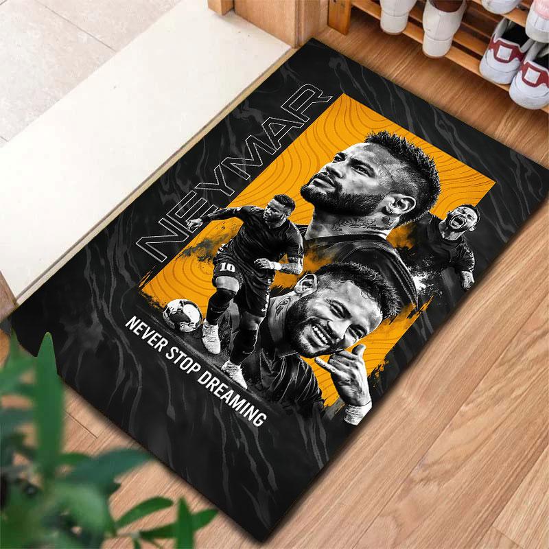 Neymar Jr Carpet Rug for Living Room Bedroom Home Sofa Decoration,Kids play Non-slip Floor Mat