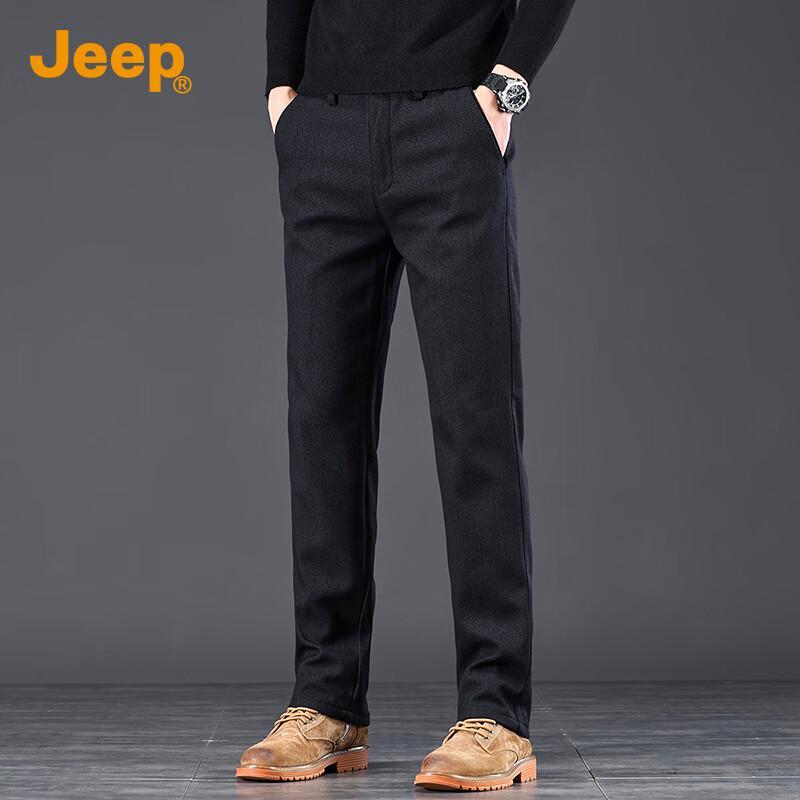 

JEEP Men s Fleece-Lined Straight-Leg Business Casual Pants 32