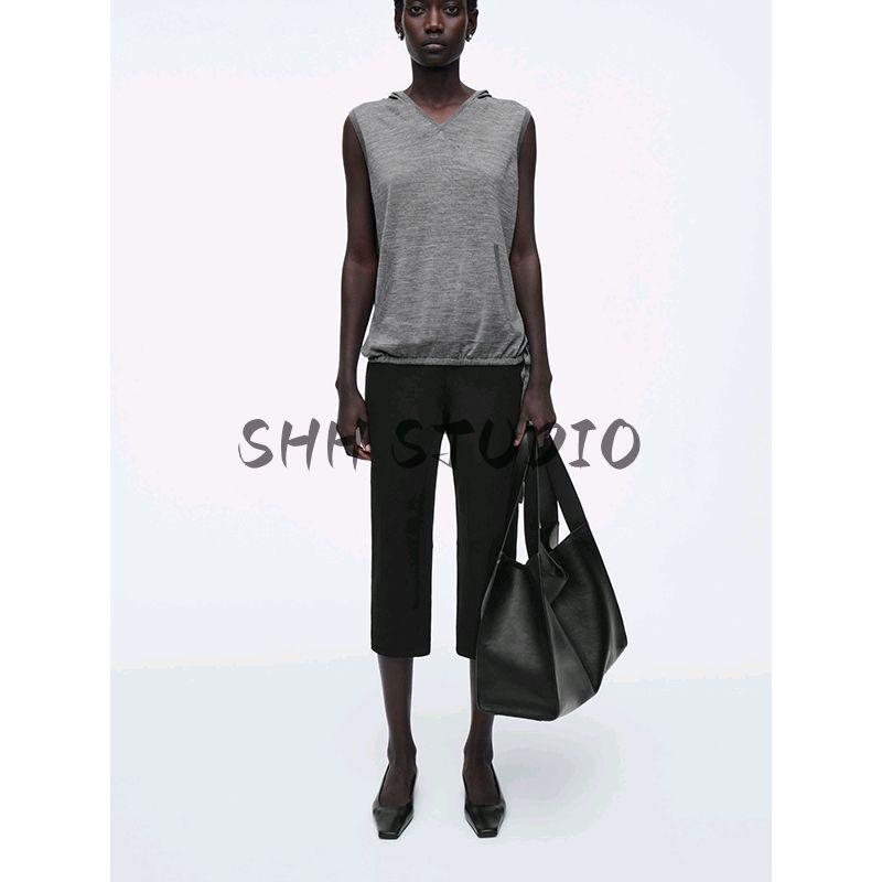 CS Spring/Summer New Women's Clothing Standard Edition Type Wool Blend Sleeveless Hoodie Vest 1267298