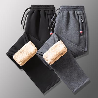 Nové zimní pánské tlusté teplé tepláky Pánské sportovní velké kašmírové kalhoty Trend