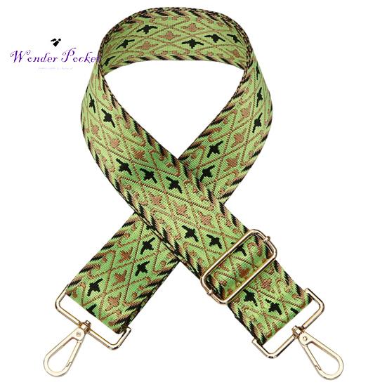 

Сумка через плечо с жаккардовым плетением, длинная утолщенная регулируемая сменная женская сумка через плечо в этническом стиле, сумка на ремне зелёный