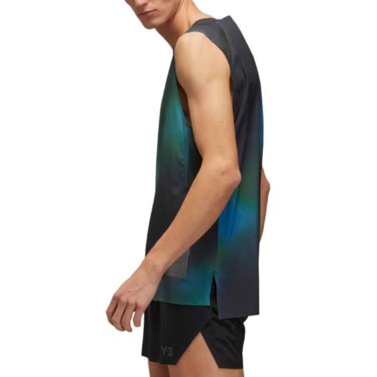 Y-3 All Over Print Run Tank Multicolor Men Tops Multi-Color JM3338