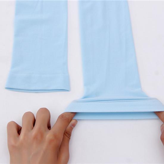 1 Çift Buz Örtüsü Yüksek Esnek Şık Akrilik Fiber Güneş Koruması Kılıfı Yaz İçin Uzun Soğutucu Kol Kılıfı