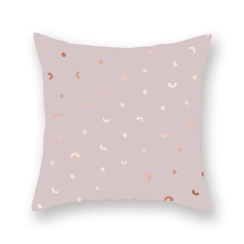 Rose Gold Abstract Printing Throw Pillow Cover Living Room Sofa Office Car Seat Lumbar Cushion   Home Decoration