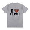 I Love Domo Kun Funny T Shirts Men's Women Clothing Cotton Casual T-Shirts Vintage Short Sleeve Oversized T-shirt Top Streetwear