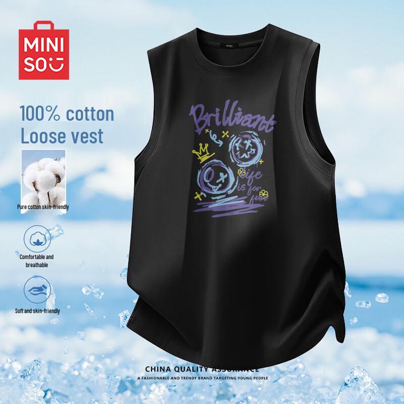MINISO Men s Basic Cotton Breathable Tank Top 5XL