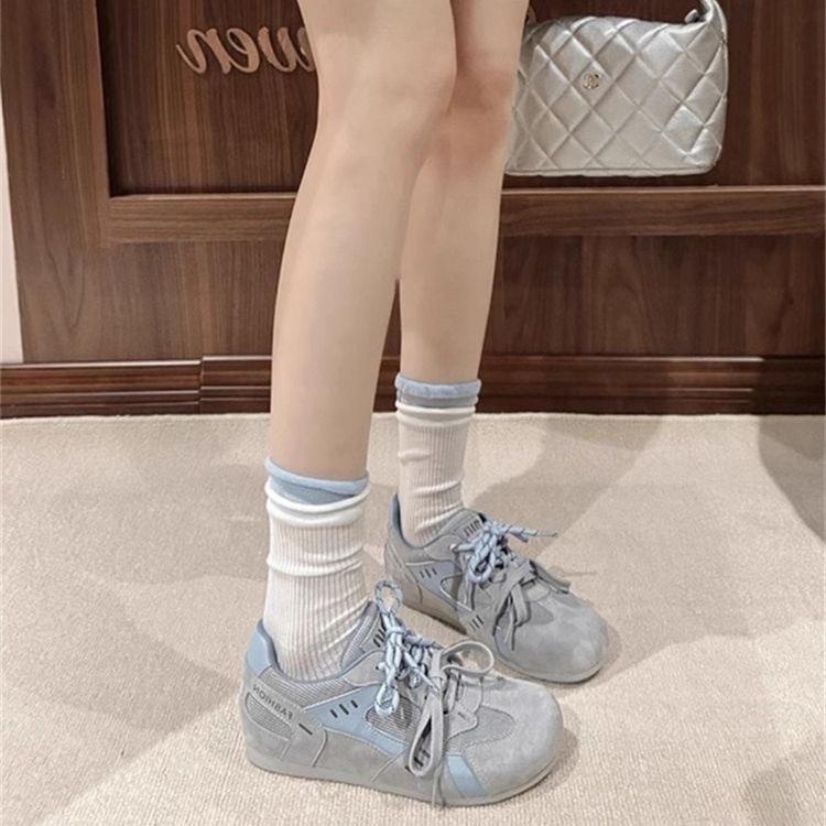 Ugly cute German training shoes women's 2025 spring and summer new mesh breathable board shoes fashionable versatile casual flat-soled Forrest Gump sh