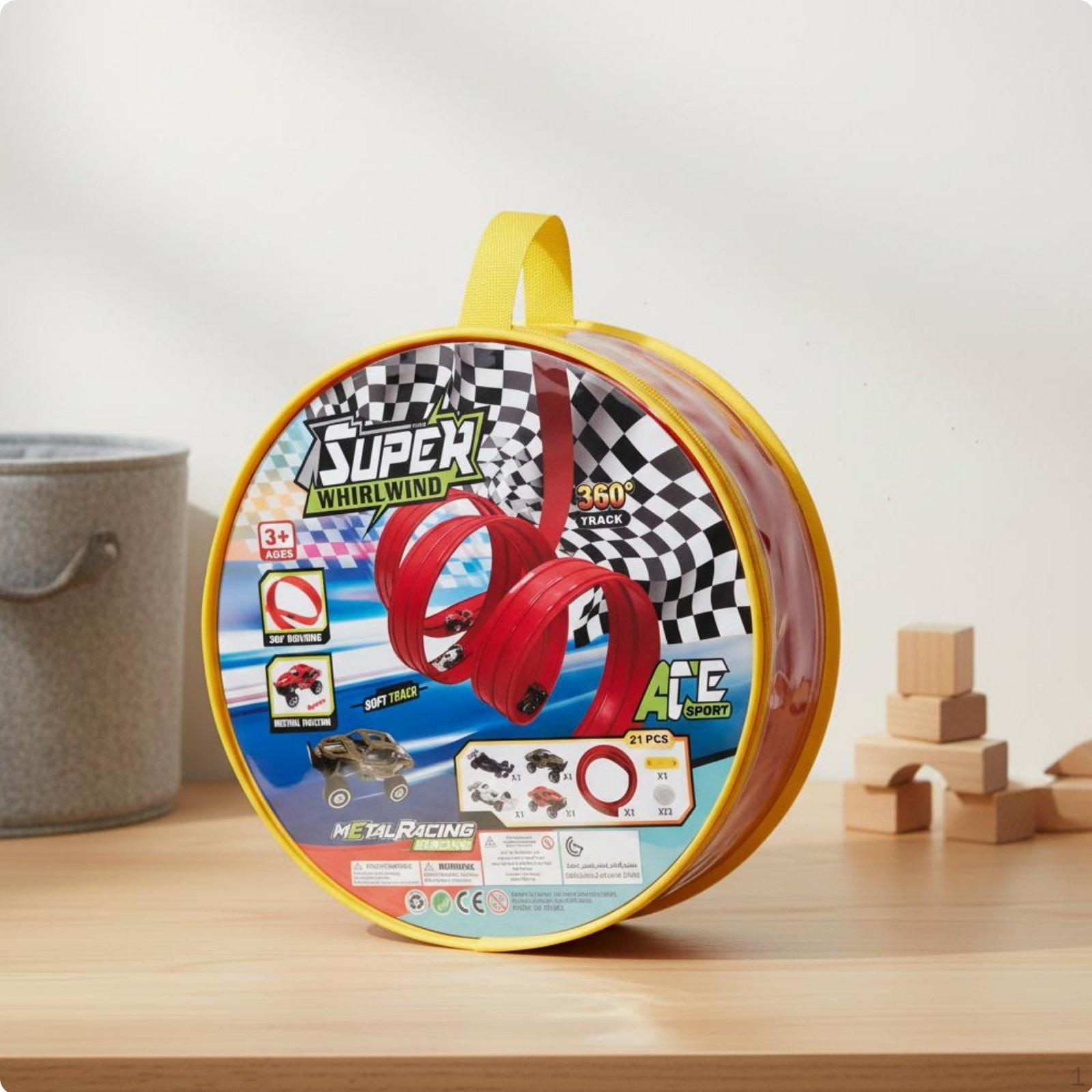 DIY Race Track Set Multiplayer Battle Looping Car 360° Rotation Flexible for