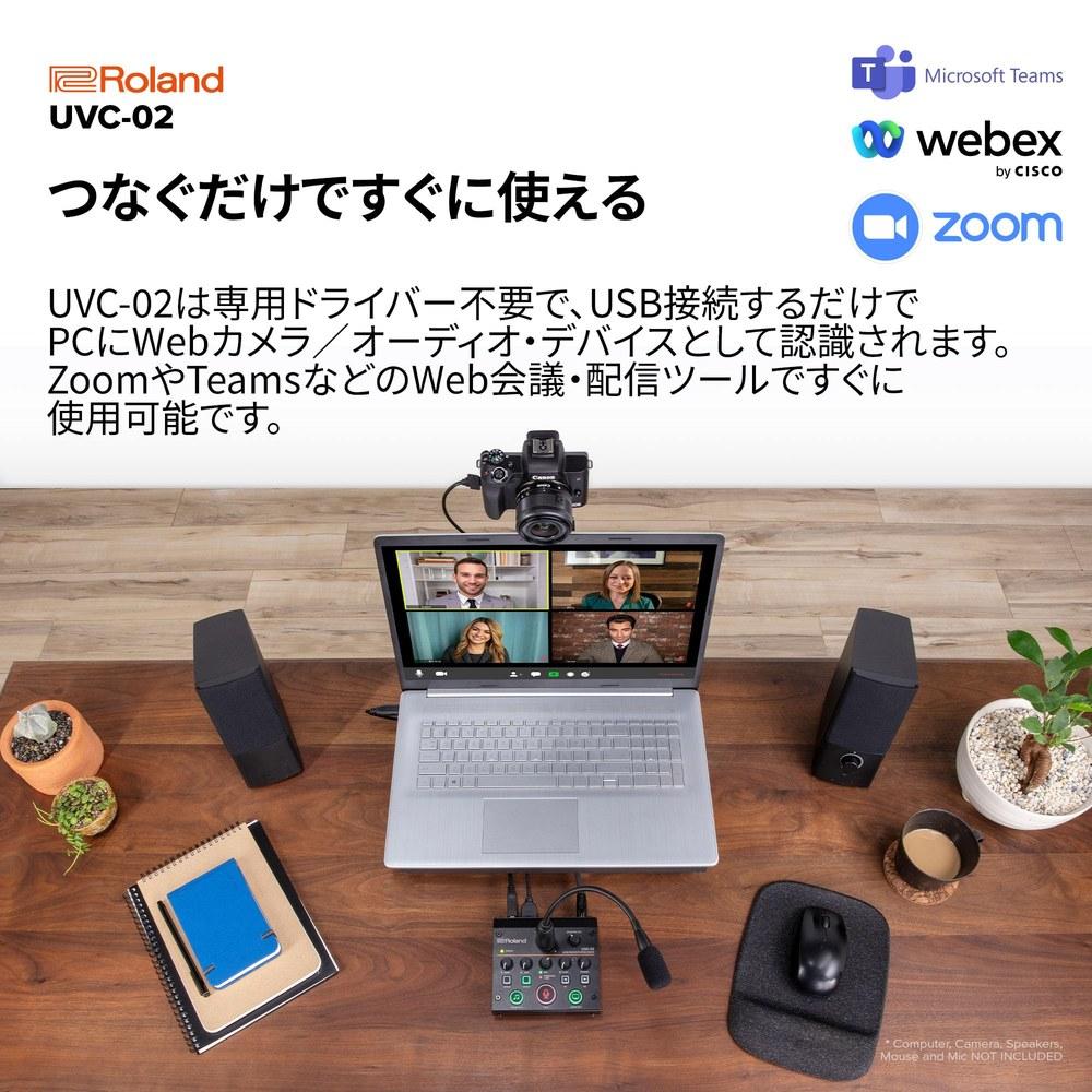 Roland UVC-02 Online Presentation Mixer Web Presentation Dock Broadcast Recording Studio Office Telework