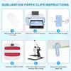 60 Pcs Sublimation Paper Clips Blanks Bulk,2" x 1" Acrylic Paper Clips Blanks Sublimation PaperClips for DIY Crafts Gifts Home Office School Use