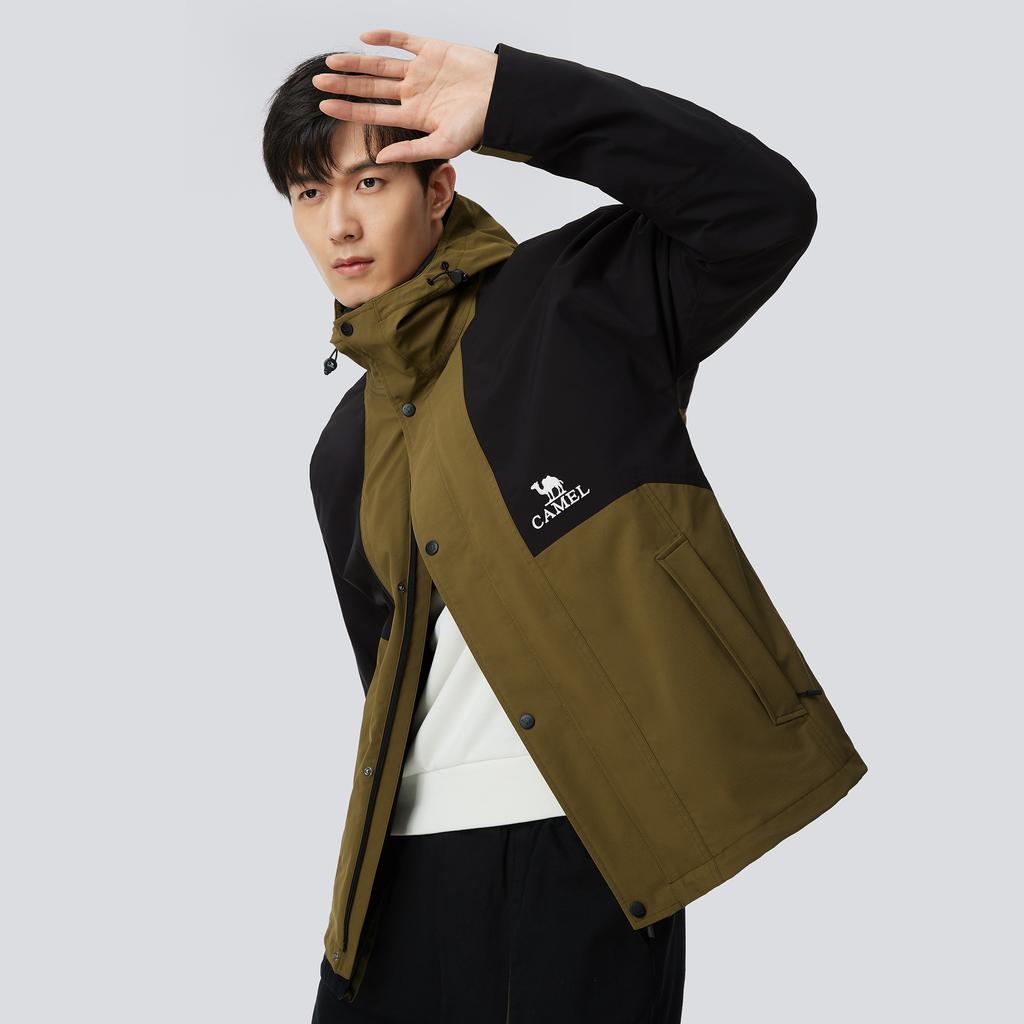 CAMEL Waterproof, Windproof, Breathable, Abrasion Resistant, Thermal Windbreaker Jacket Unisex 733CA18003