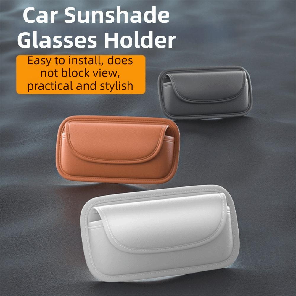 Scratch-Free Car Glasses Case with Hook And Loop Car Sun Visor Glasses Case  Automobile