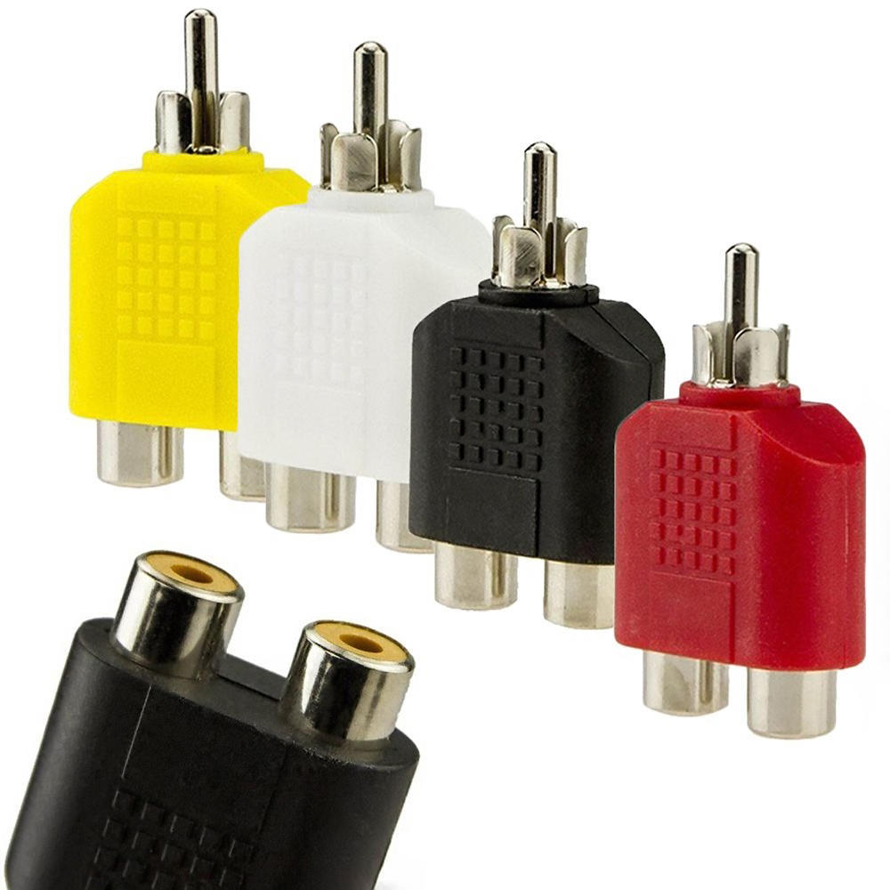 Splitter AV Audio Video Plug Adapter 
