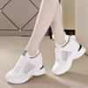Women Mesh Breathable Casual Sneakers Women Spring Platform Heels Wedges Height Increasing 2023 Knitted Ladies Vulcanized Shoes