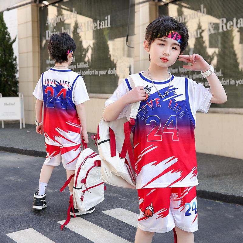 Children's Summer Fashion T-Shirts for Boys and Girls - Short Sleeves + Shorts - Casual Sports Set