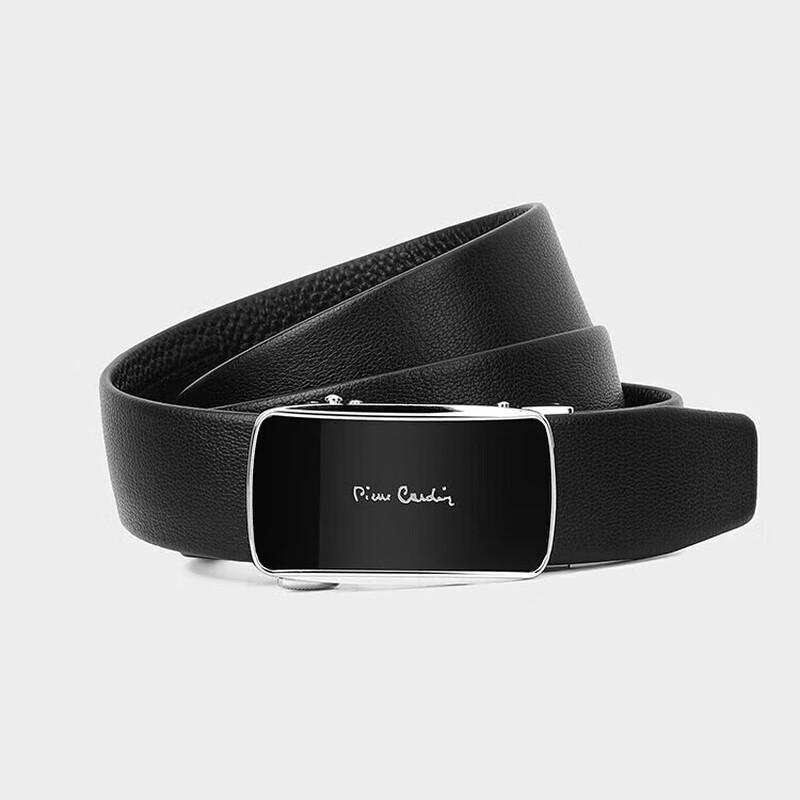 Pierre Cardin Men s Black Automatic Buckle Leather Belt 125cm
