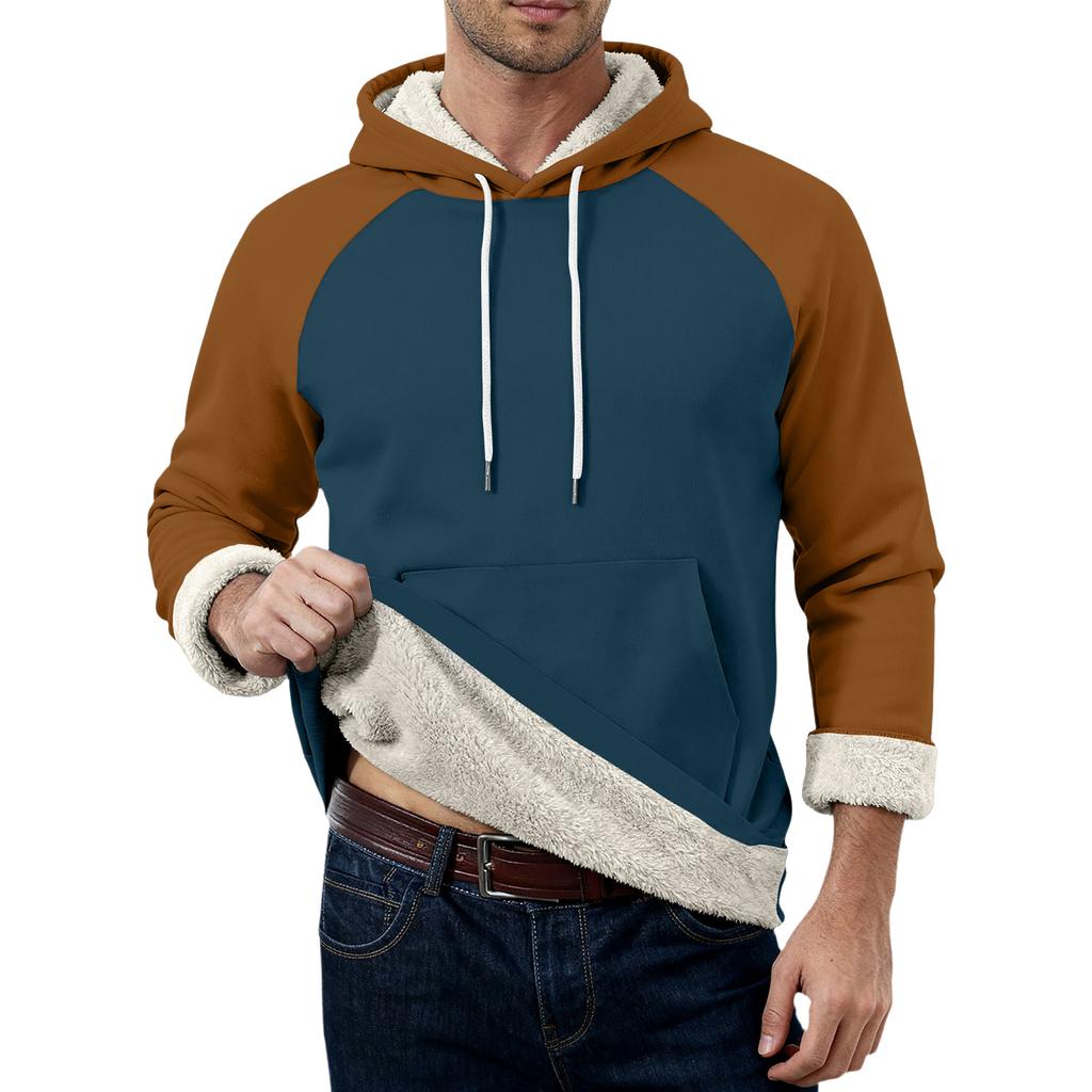 Men's Casual Long-Sleeve Fleece Hoodie With Pockets