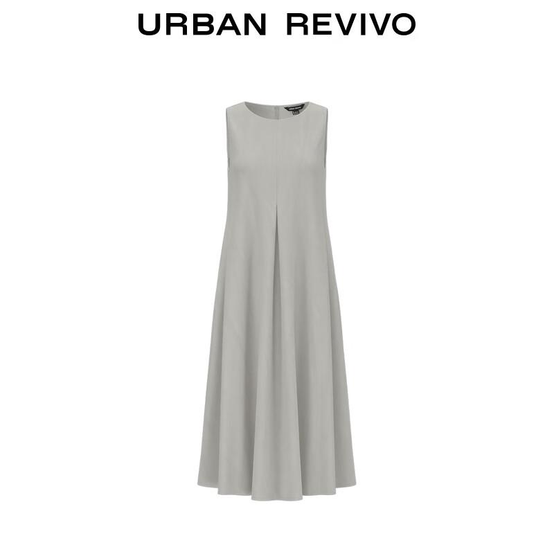 UR Women's Solid Sleeveless A-Line Dress