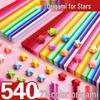 27-Color Lucky Star Origami Paper Strips for Folding Pentagrams