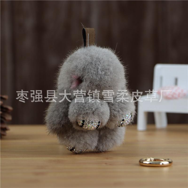 Mink Hair Bunny Mini Cute Fur Cute Rabbit Plush Jewelry Bag Keychain Pendant Mobile Phone Pendant