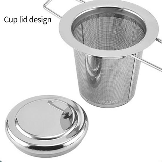 Tea Infuser with Handle Fine Mesh Reusable Anti-rust Household Tea Shop Handheld Tea Leaf  Strainer for Kitchen