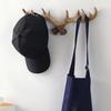 1pc S/M/L Vintage Deer Horn Wall Mounted Decorative Resin Hooks,Coat&Key&umbrella Hooks Holder for Door entrance, Living Room,Bathroom,Easy Installs.