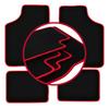Velour Floor Mats with Red Edge For: Opel Corsa A Hatchback (1982-1993)