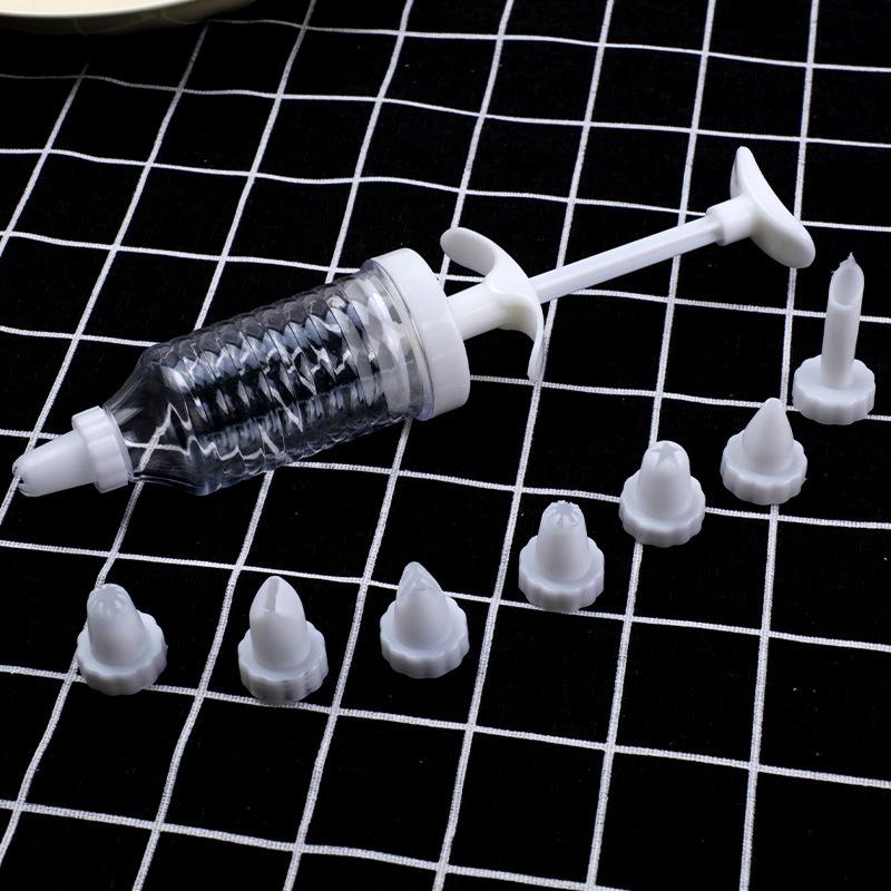 8 Nozzles Cake Decorating Gun Multi-Purpose Icing Sugar Frosting Tool with Tips Buttercream Cookie Cupcake Pastry