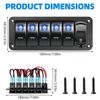5 Gang Switch Panel With 4.8 Dual USB Port 12V Digital Voltmeter For Car Yacht RV Boat Switch Panel 12-24V