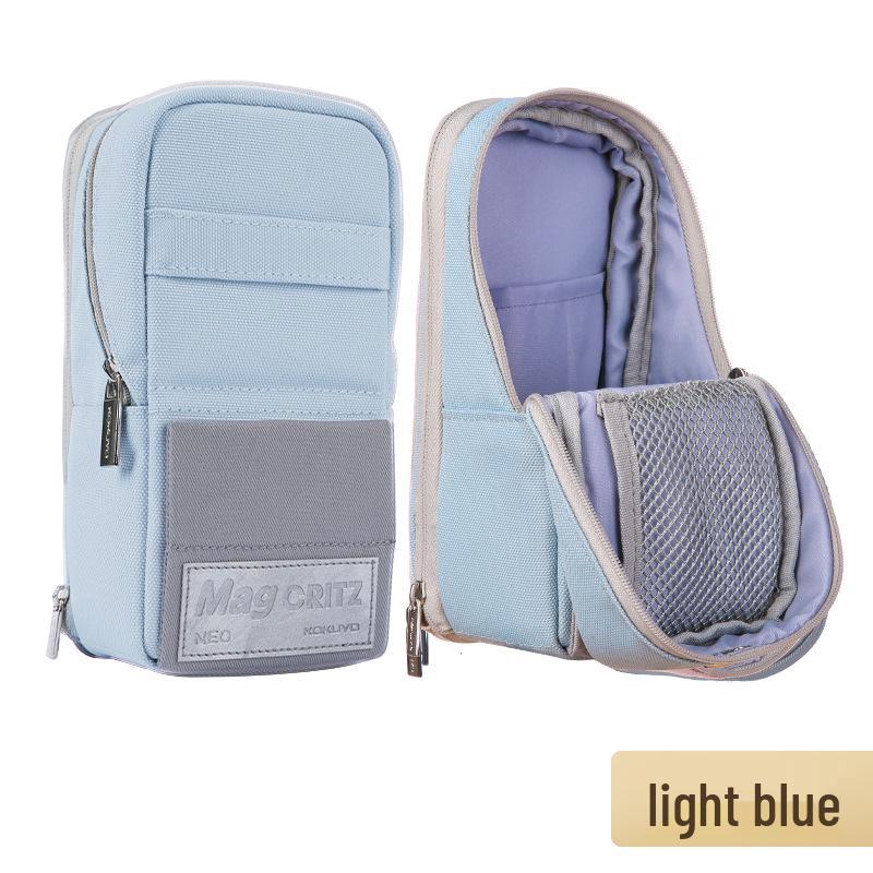 Kokuyo Japan Salt-Style Stand-Up Large Pencil Case with Phone Holder