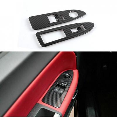 Interior Window Lift Switch Panel Cover For Dodge Challenger 09-14 Carbon Fiber