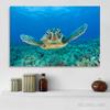 Green Sea Turtle Swims Underwater Wall Pictures Canvas Painting Ocean Marine Life Animal Posters Prints for Living Room Decor