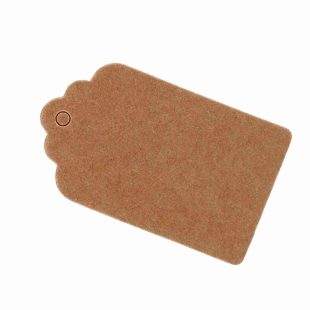 5x3cm Kraft Paper Gift Tags Wedding Birthday Scallop Label Blank Name Card 100x