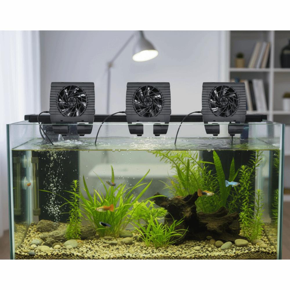 Adjustable Wind Speed Fish Tank Cooling Fan Wall Mounted Aquarium External Fan Shrimp Tank